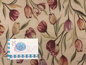 Dekostoff Tulpe, natur/bunt