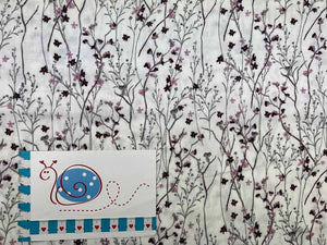 Musselin Blumenwiese, weiss