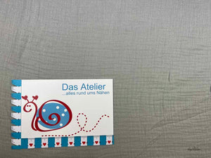Musselin Glitzer, grau