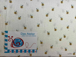 Musselin Bienchen, weiss