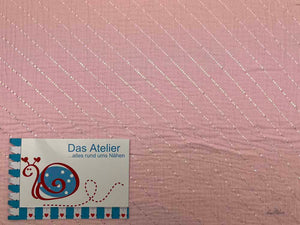 Musselin m. holografischen Streifen, rosa