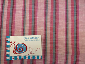 Musselin Streifen, rosa