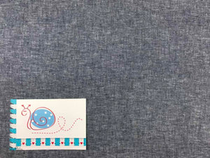 Leinen Mischgewebe mel., blau