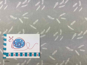 Leinen Federn, grau/weiss